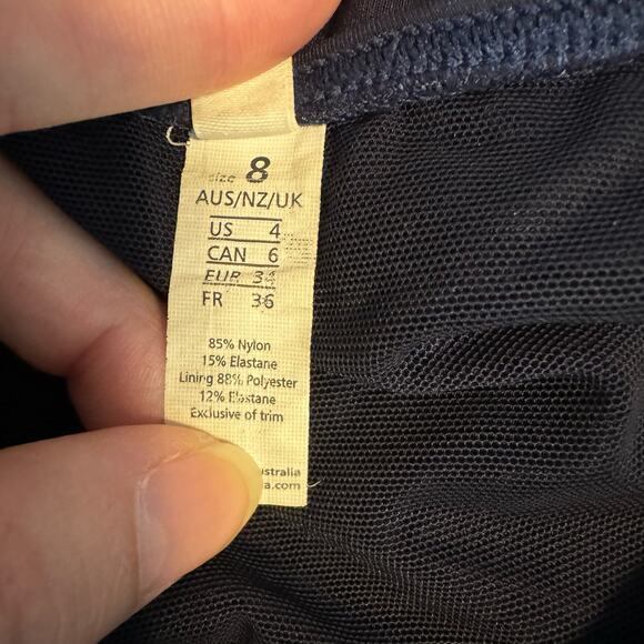 Sea Level Australia Blue Frill One-Piece Swimsuit NWOT Size 8 - Picture 7 of 8